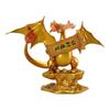 Premium 23cm Charizard Pvc Figure Unique Golden Color Design Eye-catching Home Decor