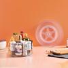 Органайзер Lazy Susan для хранения специй, вращающийся на 360 градусов, большая емкость, прозрачный поворотный столик для специй