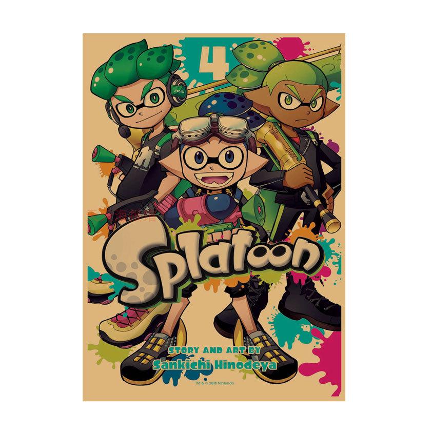 Splatoon Spray Warriors Ретро Аниме Постер для Игровых Комнат