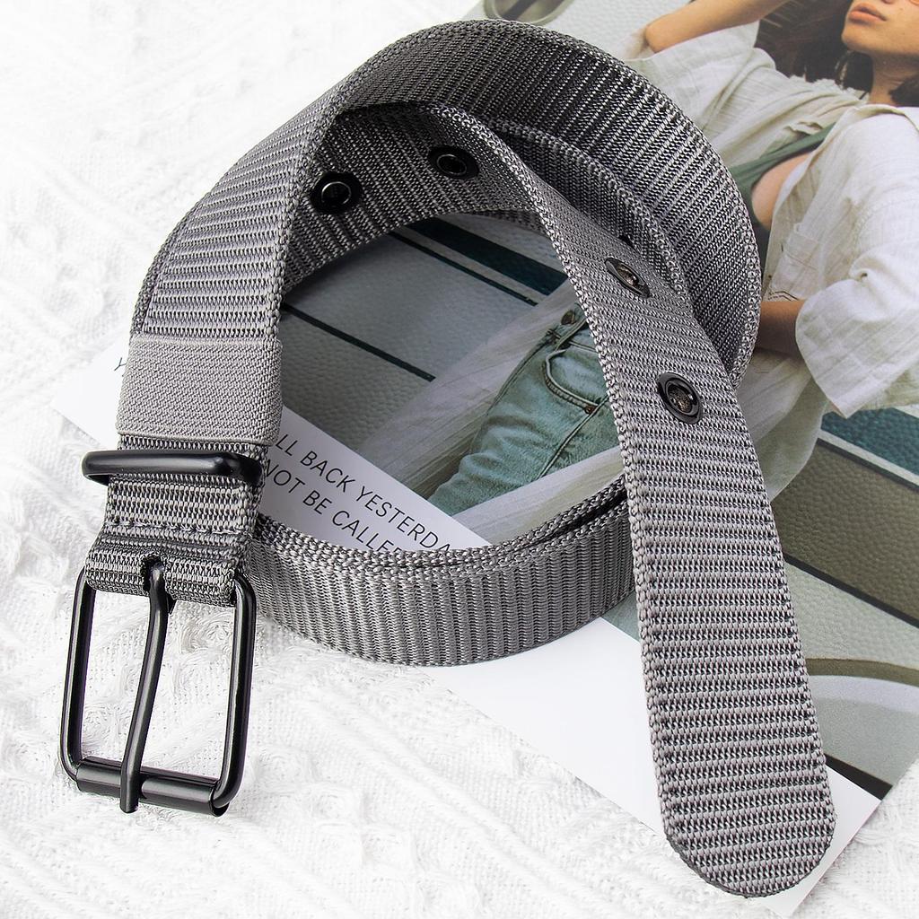 New Unisex Canvas Tactical Belt - No Metal Buckle, Woven Design, Ideal for Military Training.