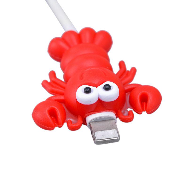 Защитная оплетка для USB-кабеля, коннектора, кабеля для передачи данных, мягкий силикон, в форме насекомого