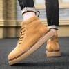 Fashion Brown Autumn and Winter Men's Boots Trendy British Style Outdoor Street Walking Fashion Party Casual Youth Quality Shoes Hot