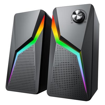 Динамик Игровой динамик для ПК с проводным кабелем RGB Питание от USB для черного света, 3,5 мм в комплекте, Компьютеры, Телевизоры, Ноутбуки, Планшеты, Смартфоны,