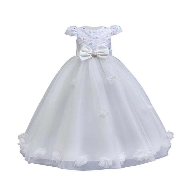 Girls Princess Dress Kids Formal Party Gown Wedding Flower Girl 8-16 Years Old