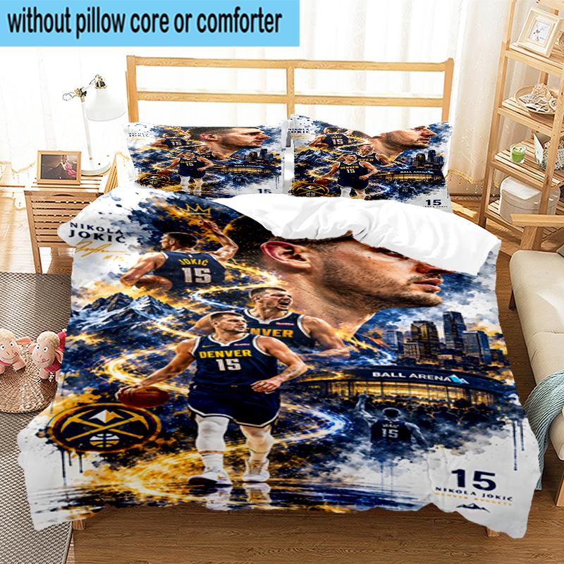 3PCS Jo-kic's Denver Dominance Bedding Set,Including 1pc Duvet Cover And 2pcs Pillowcases Perfect for Bedroom, Dormitory, Fan Christmas gift