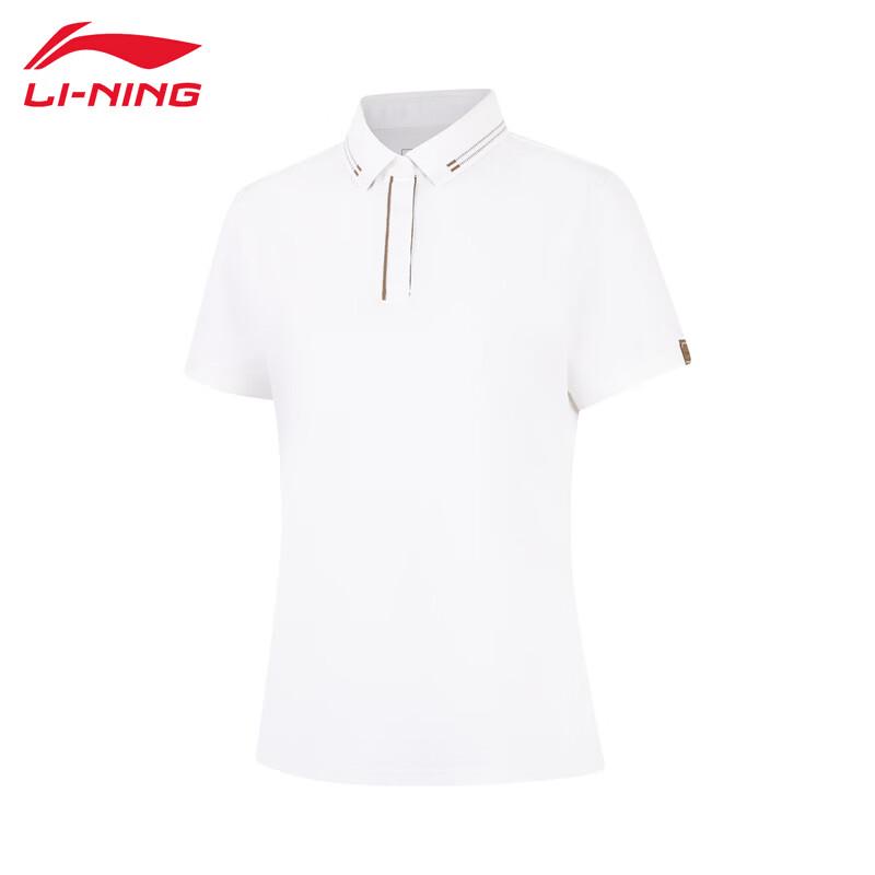 Li-Ning Женская классическая футболка-поло с коротким рукавом