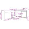 TV Cabinet with LED Lighting Smoked Oak Finish 139.5 x 34 x 50 cm