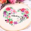 1Pcs Love Flower Embroidery DIY Handmade Material Package (Including Tools), for Beginners To Practice Embroidery Enthusiasts, Gifts for Friends