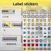 70pcs/Set Electrical Panel Label Stickers | White Power Distribution Box Electrical Screen Panel Circuit Breaker Reminder Stickers Convenient