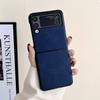 Роскошный чехол для телефона из искусственной кожи для Samsung Galaxy Z Flip 3 5g, жесткий ПК, тонкая задняя крышка для Z Flip3