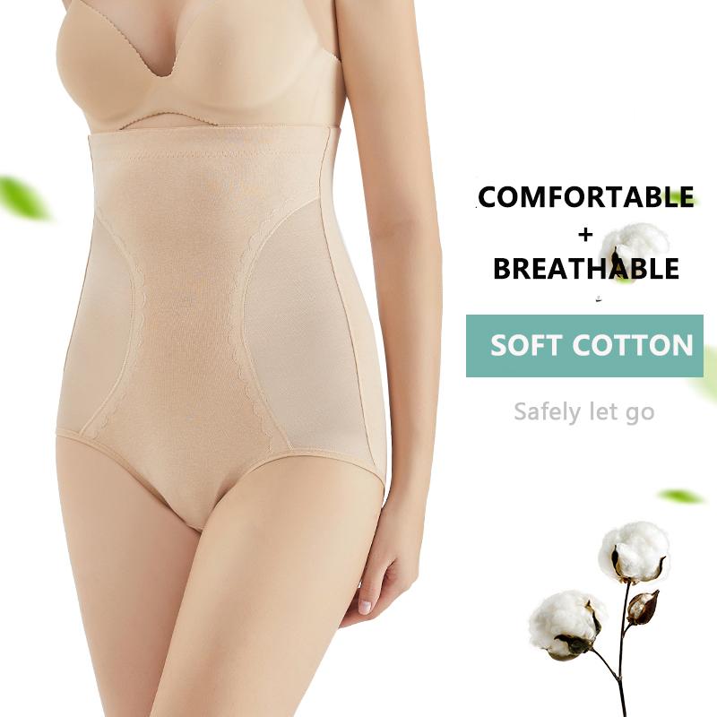 Flarixa Хлопковые трусики с высокой талией Послеродовые бедра с подтяжкой талии Трусики с плоским животом Трусики для контроля живота Трусики для тренировок на талии большого размера