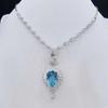 Sace Gems Небесно-голубой топаз, подвеска из стерлингового серебра 925 пробы, ожерелье для женщин, повседневная вечеринка, изысканные ювелирные изделия, подарок