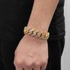 Hiphop 20mm Heavy Choker Bracelet White Gold Plated Iced Out Zircon Cuban Link Chain for Women Men Fashion Jewelry