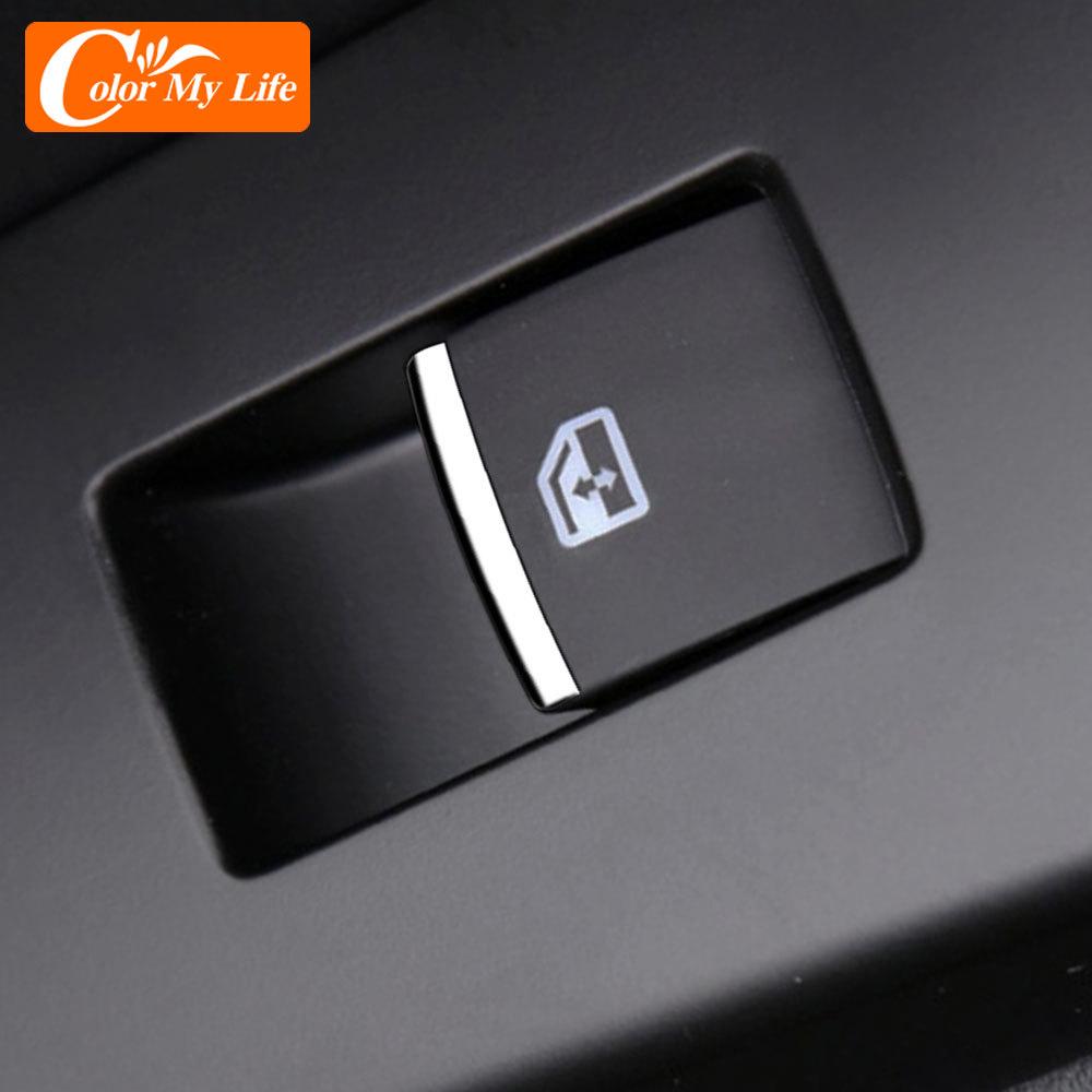 Color My Life ABS Chrome Interior for Lexus CT200H ES300H 7Pcs/Set Windows Lifter Switch Button Decoration Trim