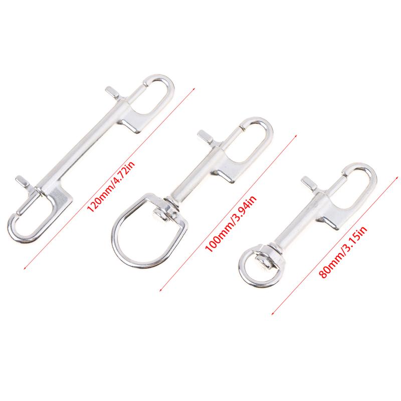 Dual Head D Ring Marine Snap Hook Clip Swivel Bolt Stainless Steel Heavy Duty for Diving Underwater Use