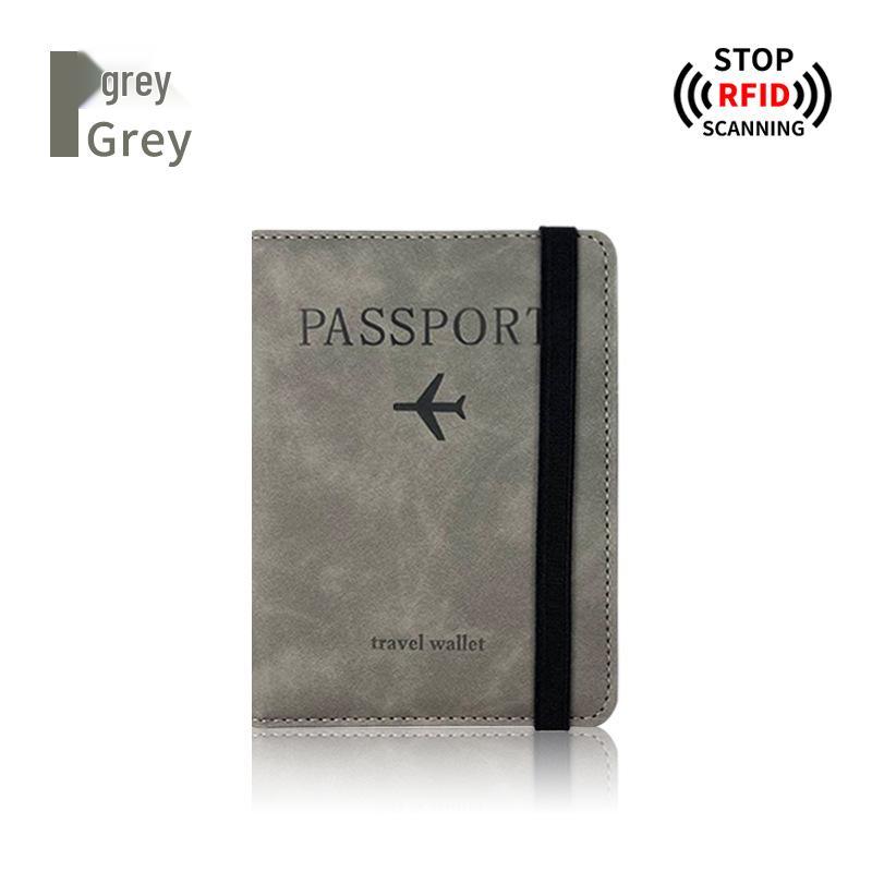 Набор: меняющий цвет держатель для паспорта из ПУ кожи и багажная бирка с RFID-защитой