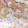 30Pcs/Pack PET Flower Lace Stickers Scrapbooking Stick Label Diary Decor Journaling Album Stationery