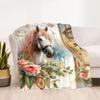 1pc Rainbow Unicorn Garden blanket Soft and Warm for Sofa Office Camping Travel Livingroom Great Gift for Friends and Family Comfortable
