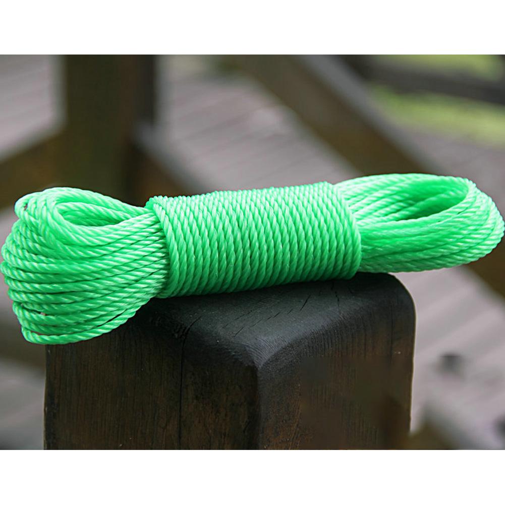 10m/20m Colored Nylon Rope Climbing Traction Tying Shade Net Rope Clothesline Garden Supplies