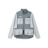 X SoleFly Capsule Collection Removable Collar Zip Work Jacket Men Outerwear Light-Smoke-Grey DV7516-077