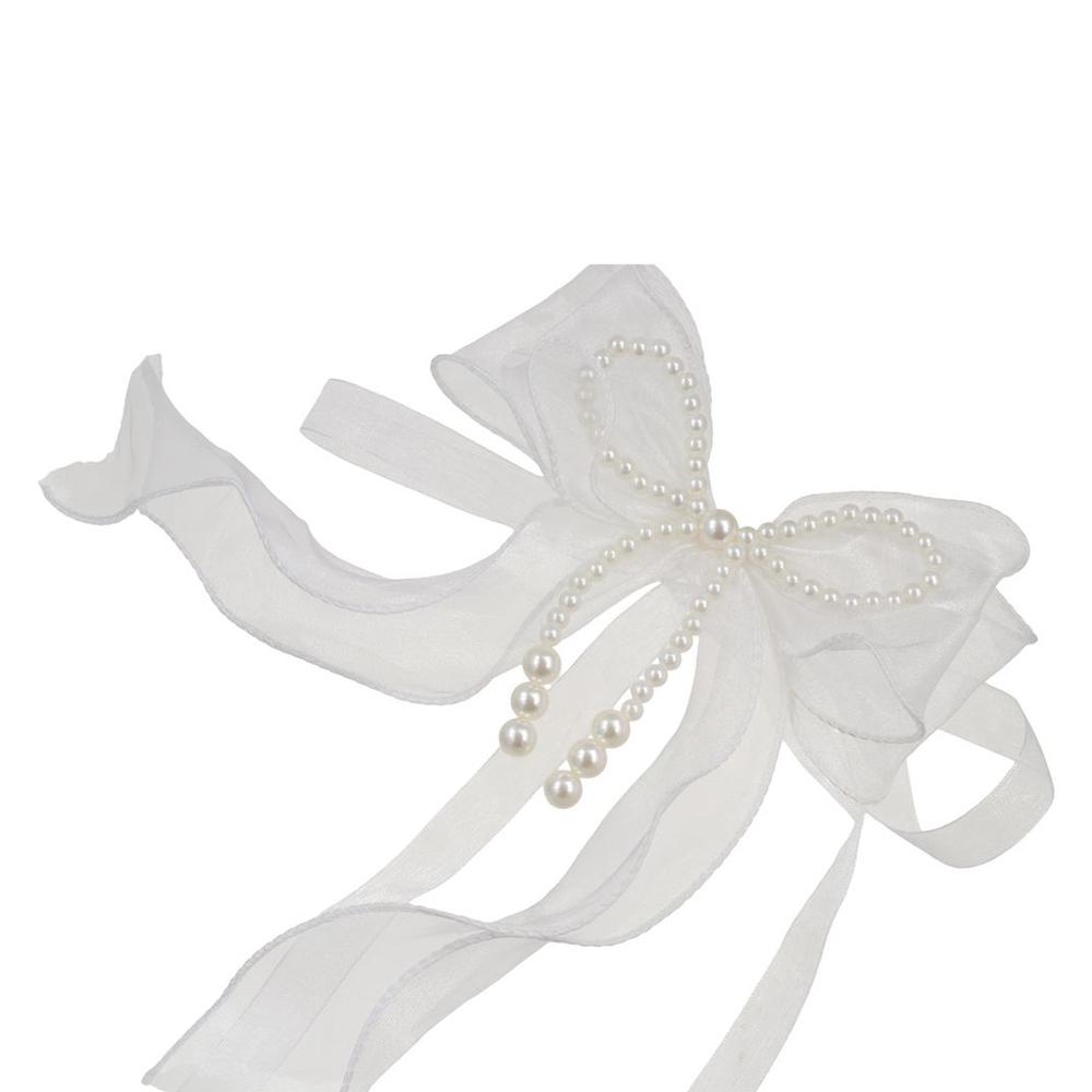 Princess Style Pearl Bow Curtains Straps Pearl Bow Design Curtains Binding Rope Room