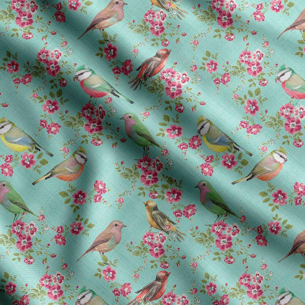 Soimoi Принт с птицами, хлопковый батист, ткань для квилтинга, продаваемая во дворе, ширина 42 дюйма, хлопчатобумажная ткань средней плотности,
