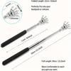 1PC Random Color Extendable Back Scratcher, Stainless Steel Portable Telescopic Rubber Handle Back Scratchers For Thanksgiving