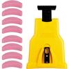 Chainsaw Sharpening Set with 8 Sharpening Stones, Chain Sharpener, Tool, Sharpener, Accessory, Blade Sharpening Kit (14, 16, 18, 20 Inch, Yellow)