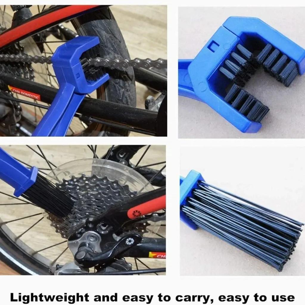 Bike Chain Cleaner Bicycle Motorcycle Chain Cleaning Brush Dual Heads Cycling Cleaning Kit Chain Cleaner Scrubber Tool Kit