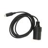 Type C To Cigarette Lighter Adapter 4.9ft Long 15V3A 45W Stable Output USB C To Lighter Cable for Car Vehicle