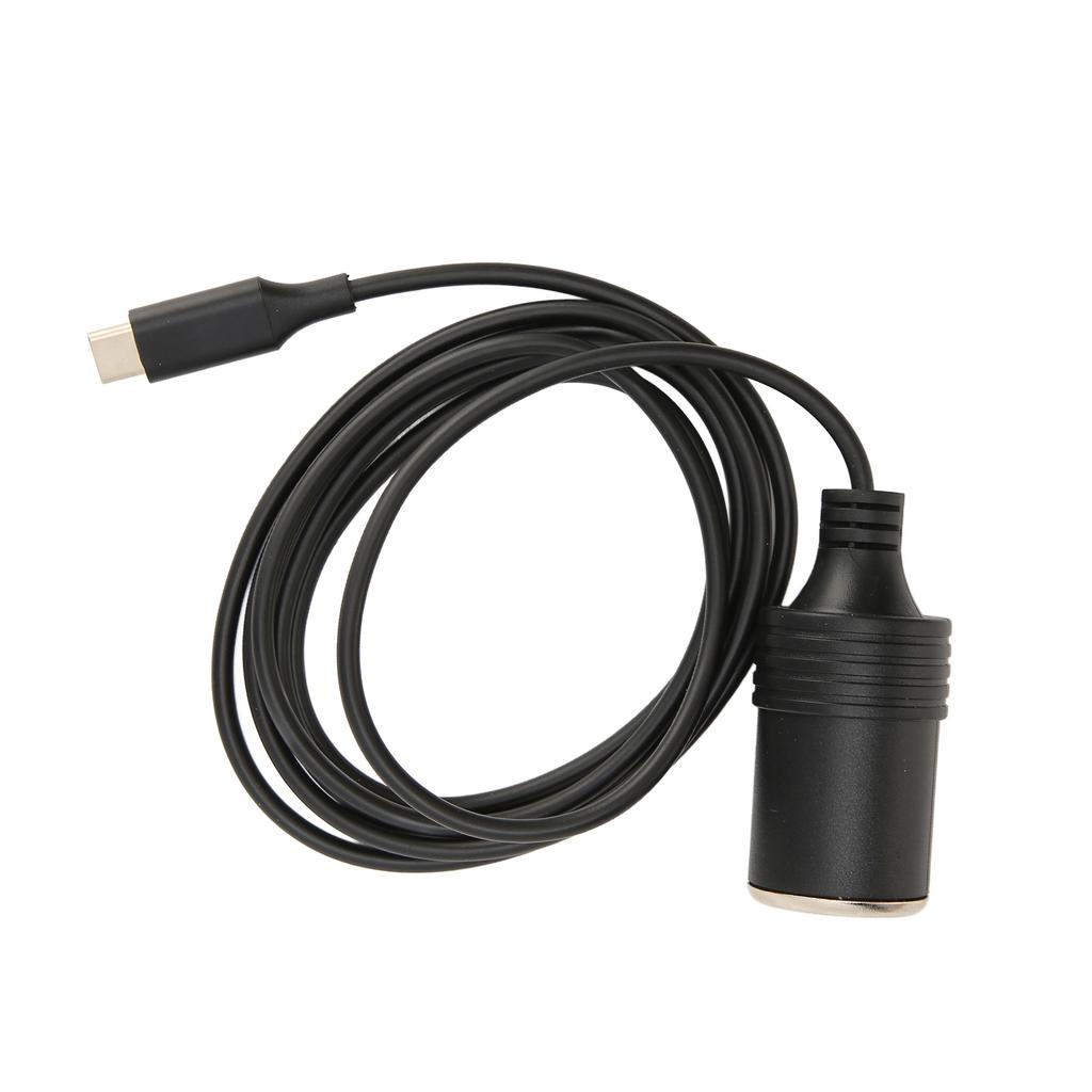 Type C To Cigarette Lighter Adapter 4.9ft Long 15V3A 45W Stable Output USB C To Lighter Cable for Car Vehicle