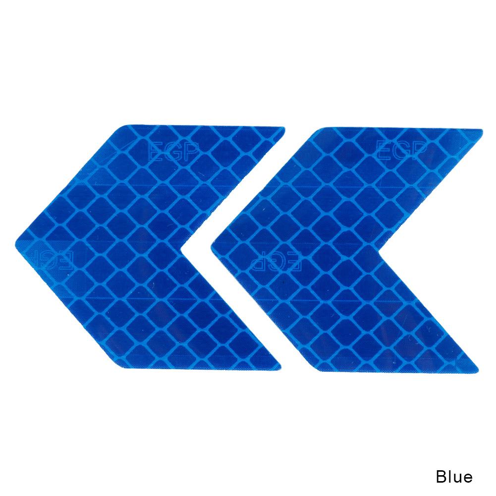 2Pcs Car Reflective Sticker Arrows Pattern Warning Decals For Motorcycle Auto Tail Bar Bumper Safety