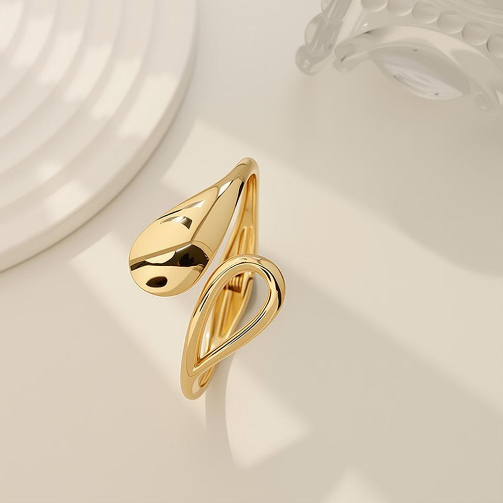 Trendy Alloy Opening Bangles Bracelets Charm Gold Color Statement Cuff Bangles for Women Irregular Cuff Open Bracelet Jewelry