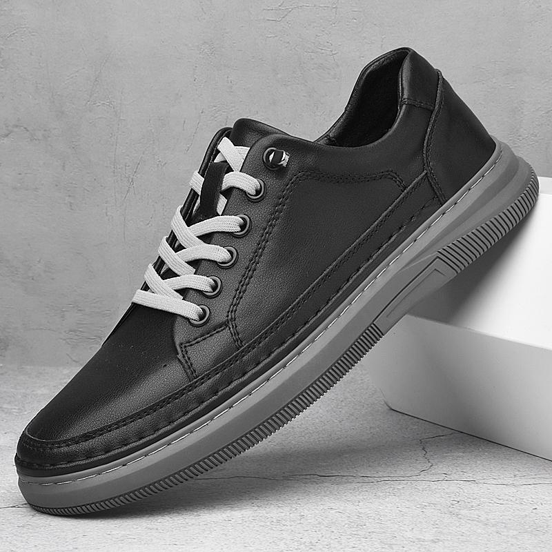 FashionMen Loafers 2024 Cow Leather Shoes Men slip on Casual Shoes Moccasins Breathable Men Driving Flats Soles genuine Leather Shoes