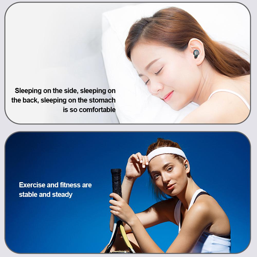 Беспроводная Bluetooth 5.4 Мини-гарнитура маленькие наушники-вкладыши для сна, работы, спорта, невидимые наушники HD HIFI бас-звук качественные наушники