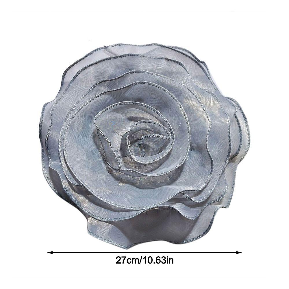 Fabric Artificial Rose Flower Patch 27CM Chest Flower Fashion Brooch
