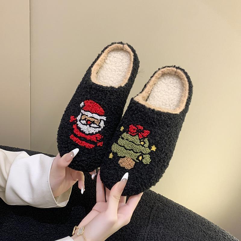 Новый удобный дом милый мультяшный Гринч 2025 зимние хлопковые тапочки женские парные теплые хлопковые тапочки