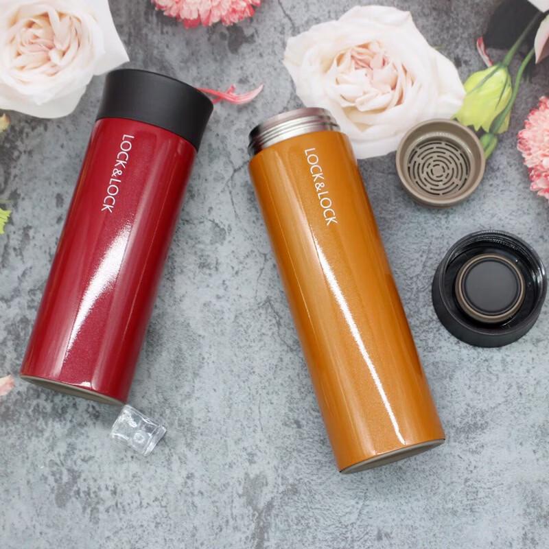 LOCK&LOCK LHC4019 Stainless Steel Thermos Mug with Tea Infuser