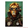 Retro Steampunk Cat Wolf Astronaut Rabbit Poster Art Canvas Painting Funny Animal Tiger Gorilla Poster Living Room Home Decor