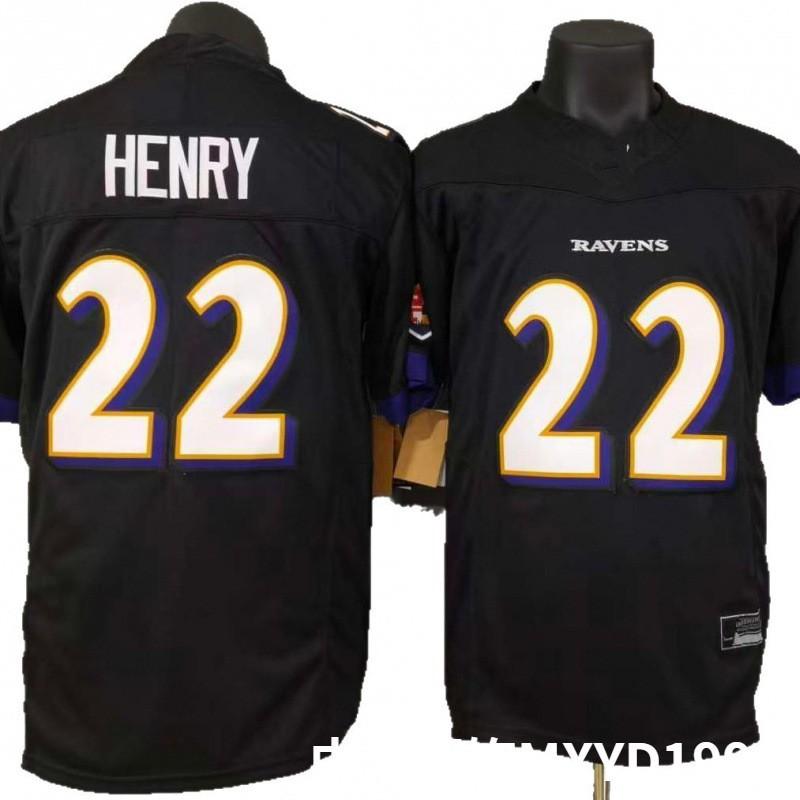 Mens Baltimore Ravens 22 Lamar Jackson Black NFL Football Jersey Authentic Style Sportswear