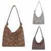 Cloth Canvas Bag Korean Style Women's Handbag Fashion Leopard Print Shoulder Bag  Shopping