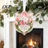 Xmas Fireplace Wall Ornaments Heartfelt Holiday Keepsake Ornament, Acrylic Hanging Decoration for Loved Ornament Set Ones, Christmas Tree Pendant Home