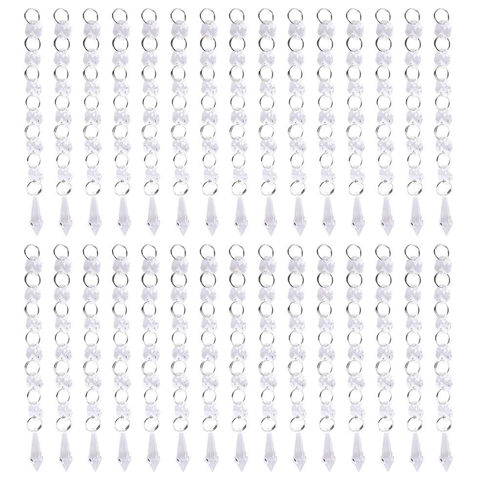 30pca Transparent Acrylic Crystal Strands Small Clear Acrylic Hanging Crystals Home Decoration