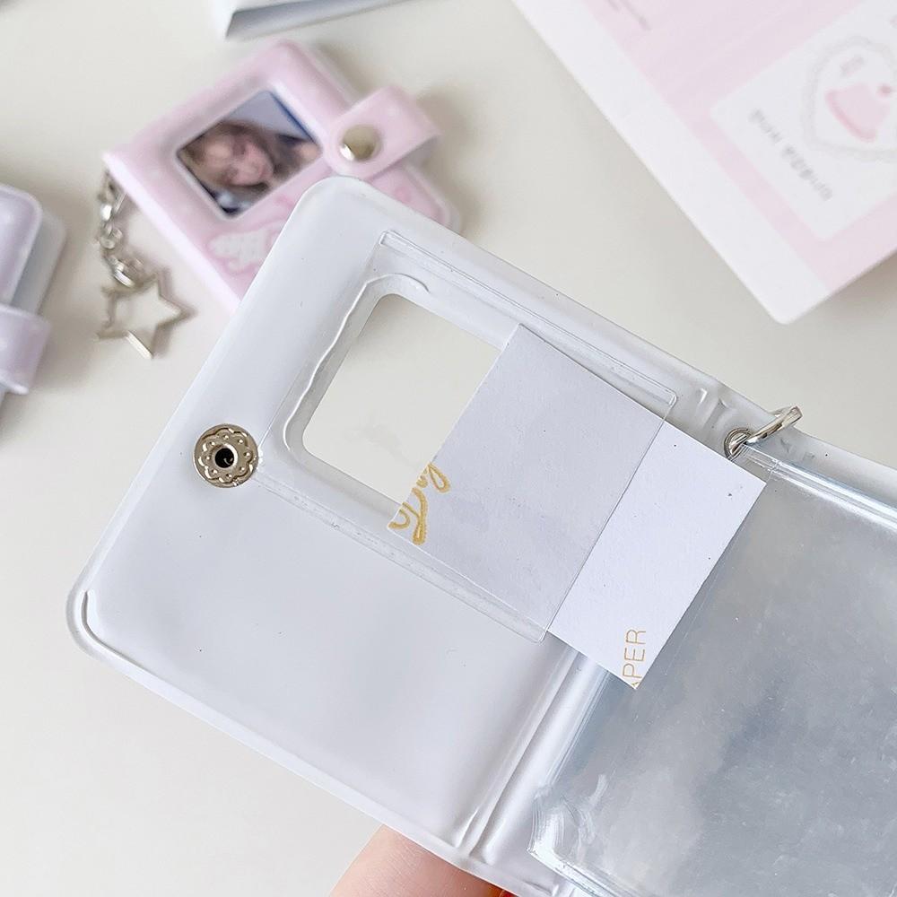 2-Inch Mini Photo Album Angel Wings Photocard Binder Cute Card Storage Book for Kpop Fans