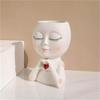 Девочки Лицо Цветочный Кашпо Креативный Настольный Декор Двор Сад Балкон Украшения Изделия Из Смолы Суккулентное Растение Цветочный Горшок