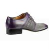 Fashion Summer Modern Men's Shoe Lace-Up Oxfords Business Office Fashion Footwear Metal Buckle Classic Gray Purple Dress Office Shoe