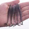 10/30/50Pcs Fishing Lures Soft Baits with T-Tail Vibrant Color Tear-Resistant Reusable Flexible Soft Artificial Lures Fake Baits