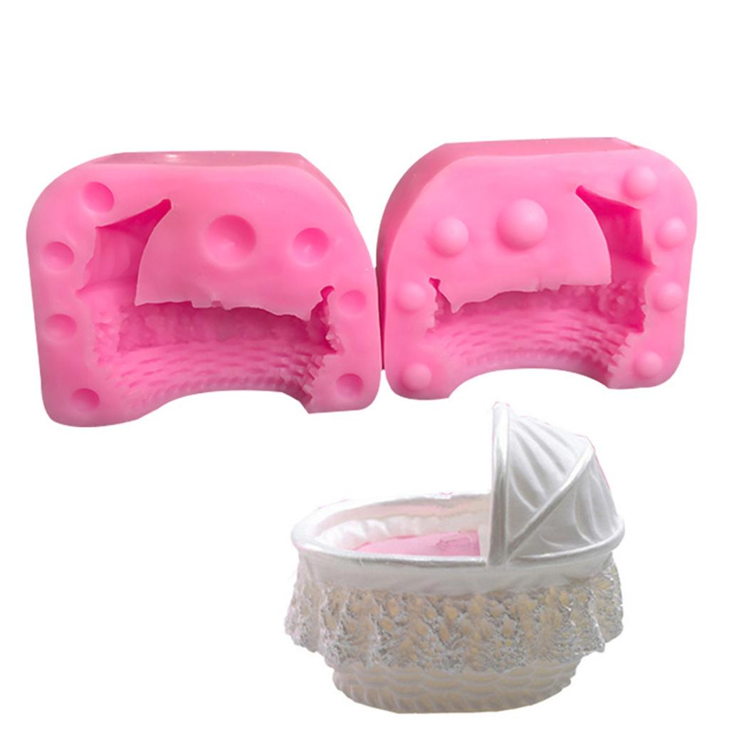 Chocolate Moulds Baby Stroller Shape Baking Mold Fondant Mould Candy Molds Silicone Material Great Gift for Baking Lover