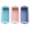 Baking Reusable Easy To Release High Temperature Resistant Bottom Line Design Bakeware Silicone Rectangle Shape Bread Mold