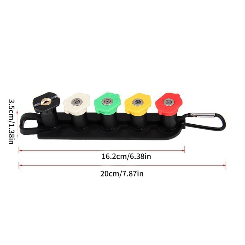 1/4Inch Quick Connect Nozzle Tip Holder Pressure Washer Nozzle Holder for Washer Nozzles Holds 5 Nozzle Tip